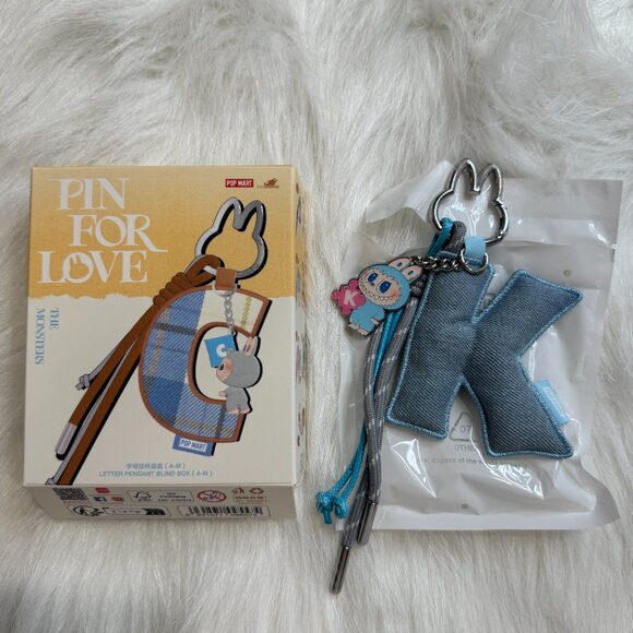 AUTHENTIC Labubu Pin for Love Plush Pendant + Letter Pendant Set – K - Picture 4 of 5